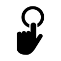 Symbol einer Hand, die auf eine Taste drückt