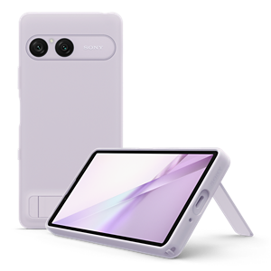 Stilvolle Hülle für Xperia 10&nbsp;VIII | Seitenstütze im Quer- oder Hochformat | Gurt für die Sicherheit
