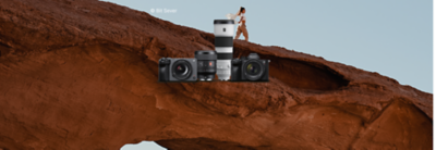 Sonyjeva oprema za fotografiranje na pozadini Sonyijevog ambasadora za fotografiranje Bit Sever