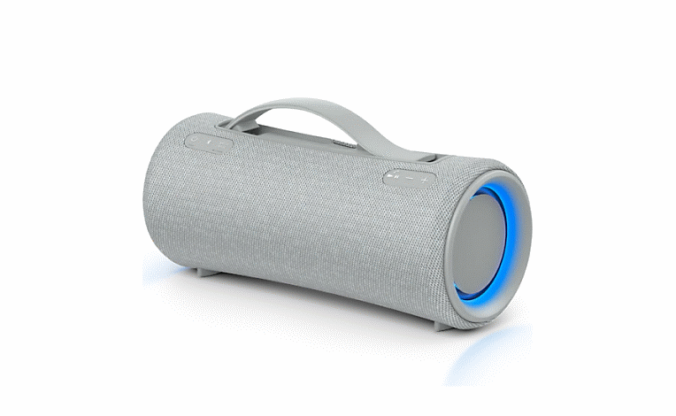 Diagonaal aanzicht van SRS-XG300 witte draadloze speaker