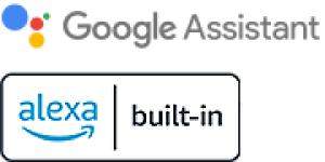 Logotipos del Asistente de Google y Alexa