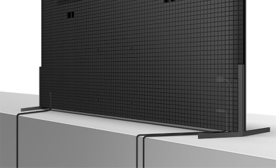 BRAVIA 電視的後視圖，展示井井有條的纜線
