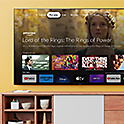 BRAVIA TV 畫面顯示一系列娛樂應用程式和串流服務