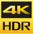 4K HDR logotipas
