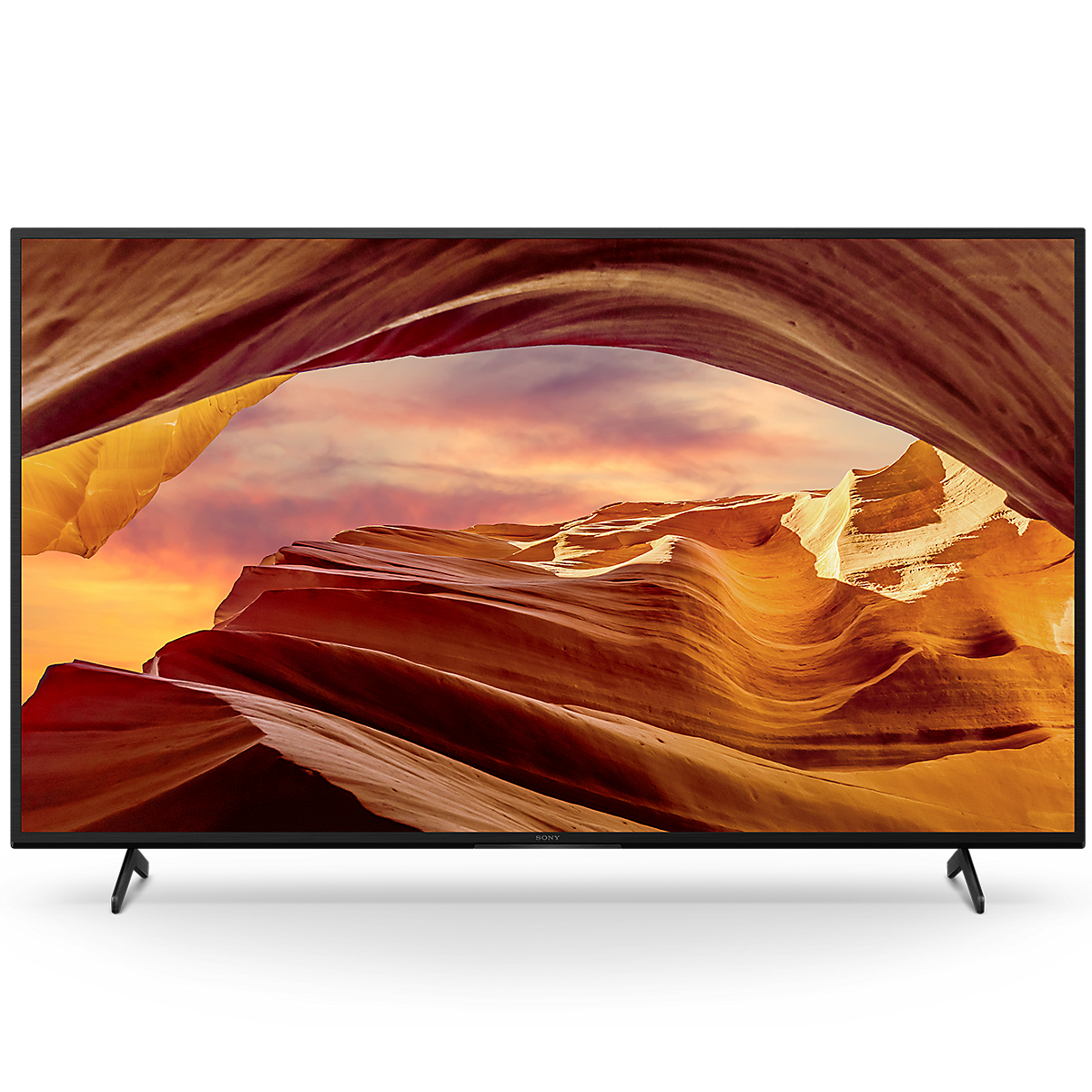 Front view of X74L 4K Ultra HD Smart TV (Google TV)