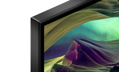 Detail of corner of BRAVIA TV showing Flush Surface design