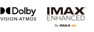โลโก้ Dolby VISION ATMOS และ IMAX Enhanced