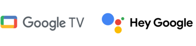 Logo Google TV và Hey Google