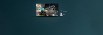 TV with screenshot of a Spider-Man 2 street scene and PS5 console and controller to right 