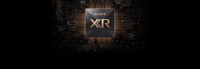 שבב של Sony BRAVIA XR בשחור וזהב