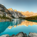 Image showing mountains reflected in a lake