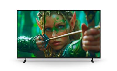 Chiếc TV BRAVIA thanh mảnh đang chiếu một hình ảnh nhân vật giả tưởng ở chất lượng cao.