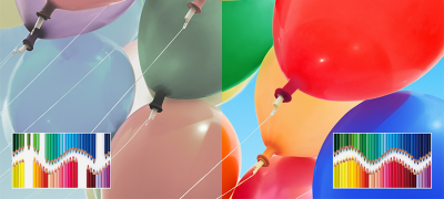 Every image, alive with vivid colours