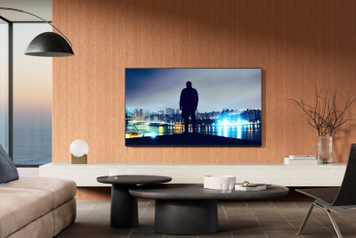 Wall-mounted BRAVIA 8 II TV displayed in a modern living room.