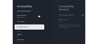 Accessibility shortcut