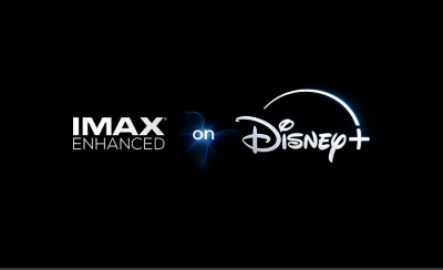 Logos of IMAX Enhanced and Disney+