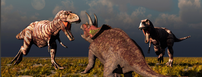 Movie screenshot of dinosaurs