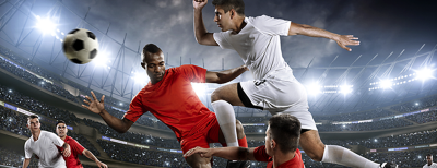 Sports screenshot of football match