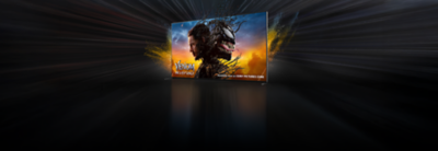 Vista angular de un televisor BRAVIA en el que se lee “Venom: El último baile” con un fondo con destellos vibrante y un texto en el que se lee “Disponible ahora en SONY PICTURES CORE”.