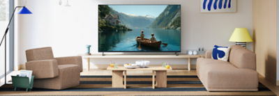 BRAVIA 3 II TV on its stand displayed in a modern living room