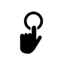 Hand-tap icon for intuitive operation