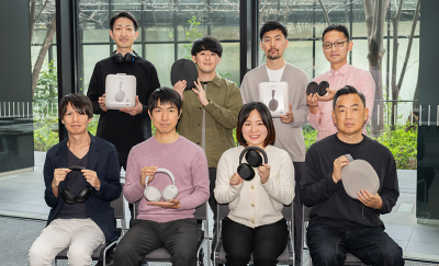 WH-1000XM6 개발팀의 단체 사진