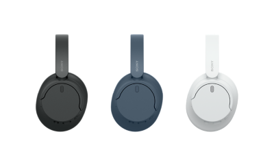 תמונה של 3 זוגות של אוזניות Sony WH-CH720 בשחור, כחול ולבן