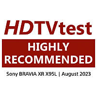 „HDTV Test Highly Recommended“ logotipo vaizdas.