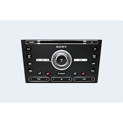 Front view of a Sony audio component for a vehicle