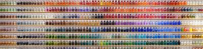Example image of a wall full of colourful bottles