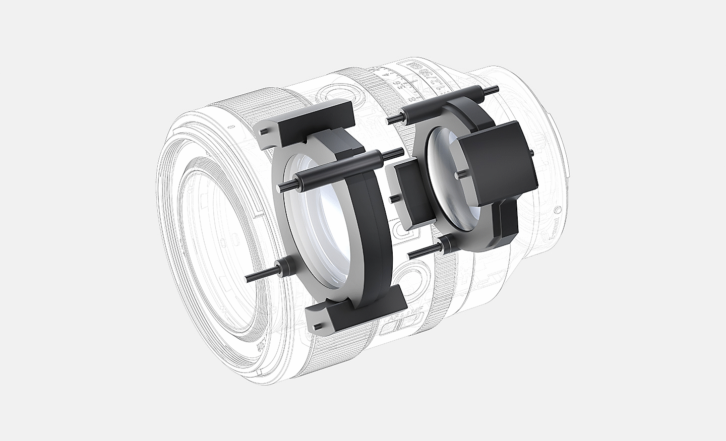 Image of the XD Linear Motor actuators in the lens