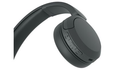 תמונת תקריב של הכפתורים בזוג שחור של אוזניות Sony WH-CH520