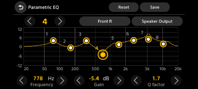 8-band parametric EQ