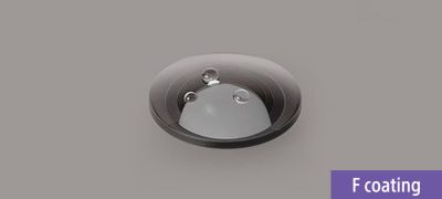 Fluorine front element coating