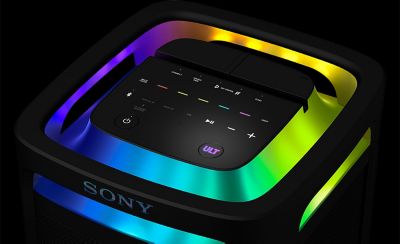 The top of the ULT TOWER 9AC lit up showing the control panel