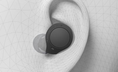 The WF-C510 earbuds inside ear