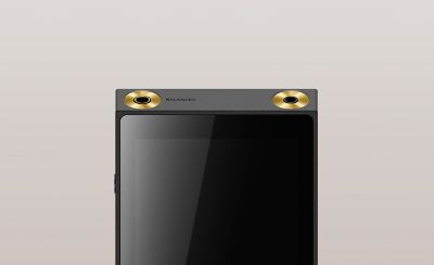 Front top view of Sony ZX900 showing 4.4mm balanced connection cable