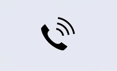 תמונת סמל של טלפון עם 3 קווים קמורים מעליו