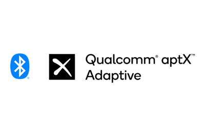 Bluetooth and Qualcomm aptX Adaptive audio‑technology certification logos