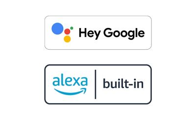 OK Google 및 Alexa | 내장 로고.