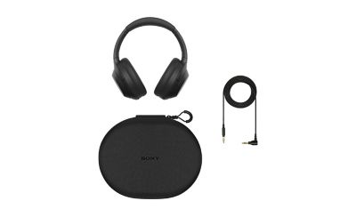 Pachet complet de accesorii pentru Sony WH-1000XM4C, inclusiv geantă de transport și cabluri
