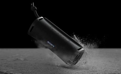 The ULT FIELD 1 portable speaker being dropped but suffering no damage.