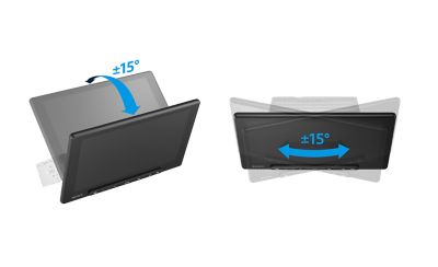 Diagrammed image showing how the XAV-AX8500 can be adjusted to suit your needs