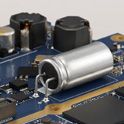 Angled perspective of assembled main audio circuit board