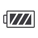 Image of a battery icon on a white background.