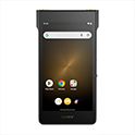 Vy framifrån av Sony NW-WM1AM3 med Android-startskärmens layout