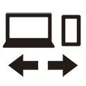 Image of laptop and phone connecting