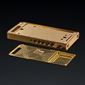 Disassembled metal machined chassis of Sony NW‑WM1ZM3
