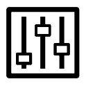 Icon image of a mixing deck with 3 switches
