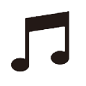 Icon image of a music note